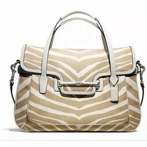 Coach Taylor Zebra Print Satchel Bag